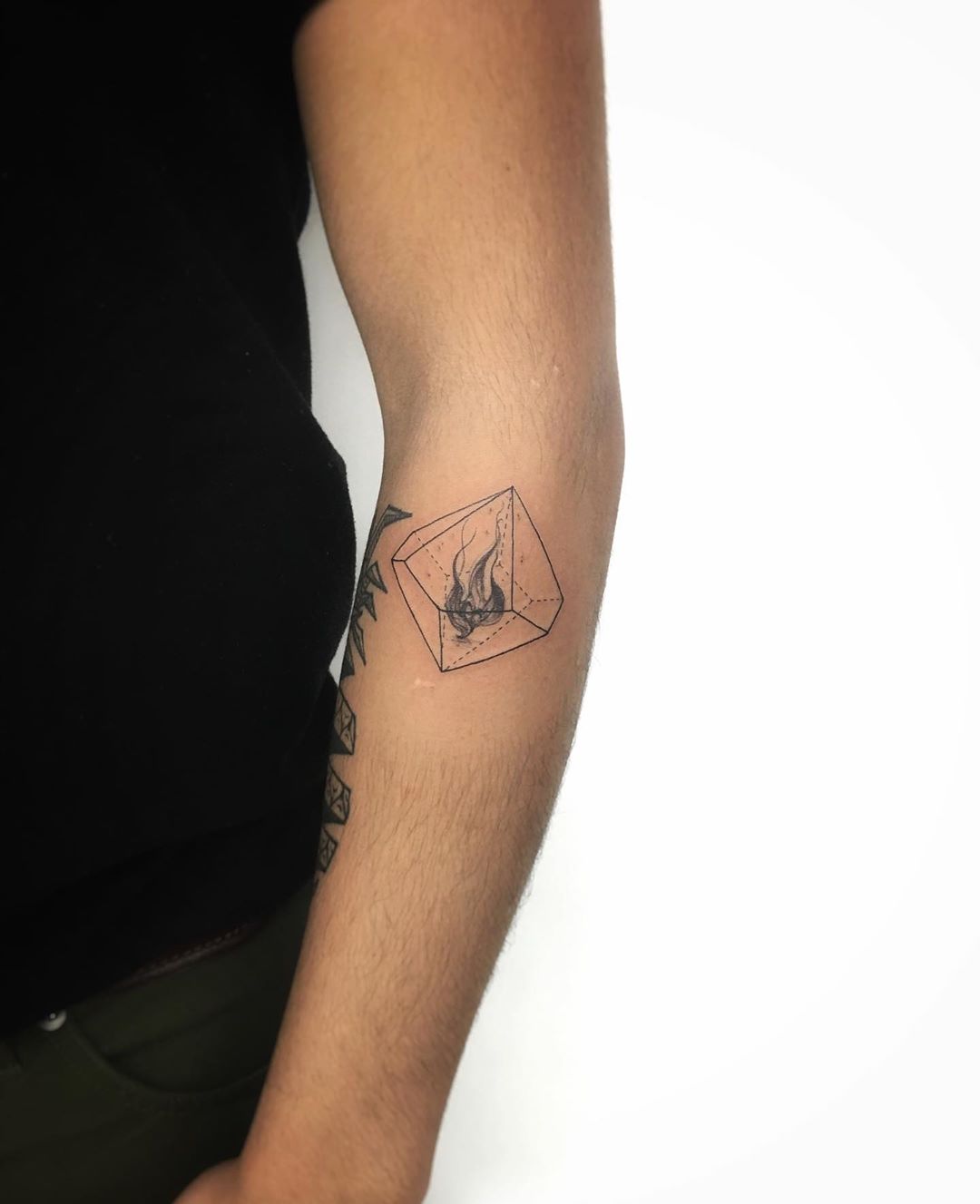 Fire tattoo by Gianina Caputo