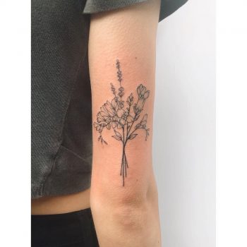 Freesias, carnations, and lavender by Zaya Hastra
