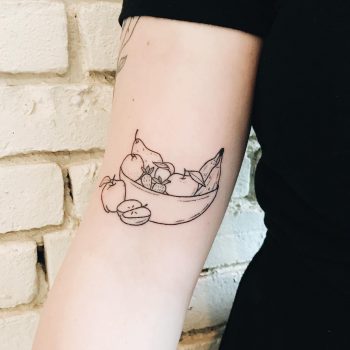 Fresh fruit bowl tattoo by Kelli Kikcio