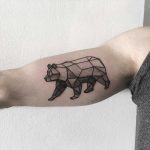 Geometric bear by tattooist Spence @zz tattoo
