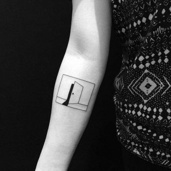 Half-opened door tattoo by Chinatown Stropky