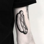 Hot-dog tattoo by Pulled Poltergeist