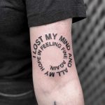I lost my mind tattoo by Loz McLean