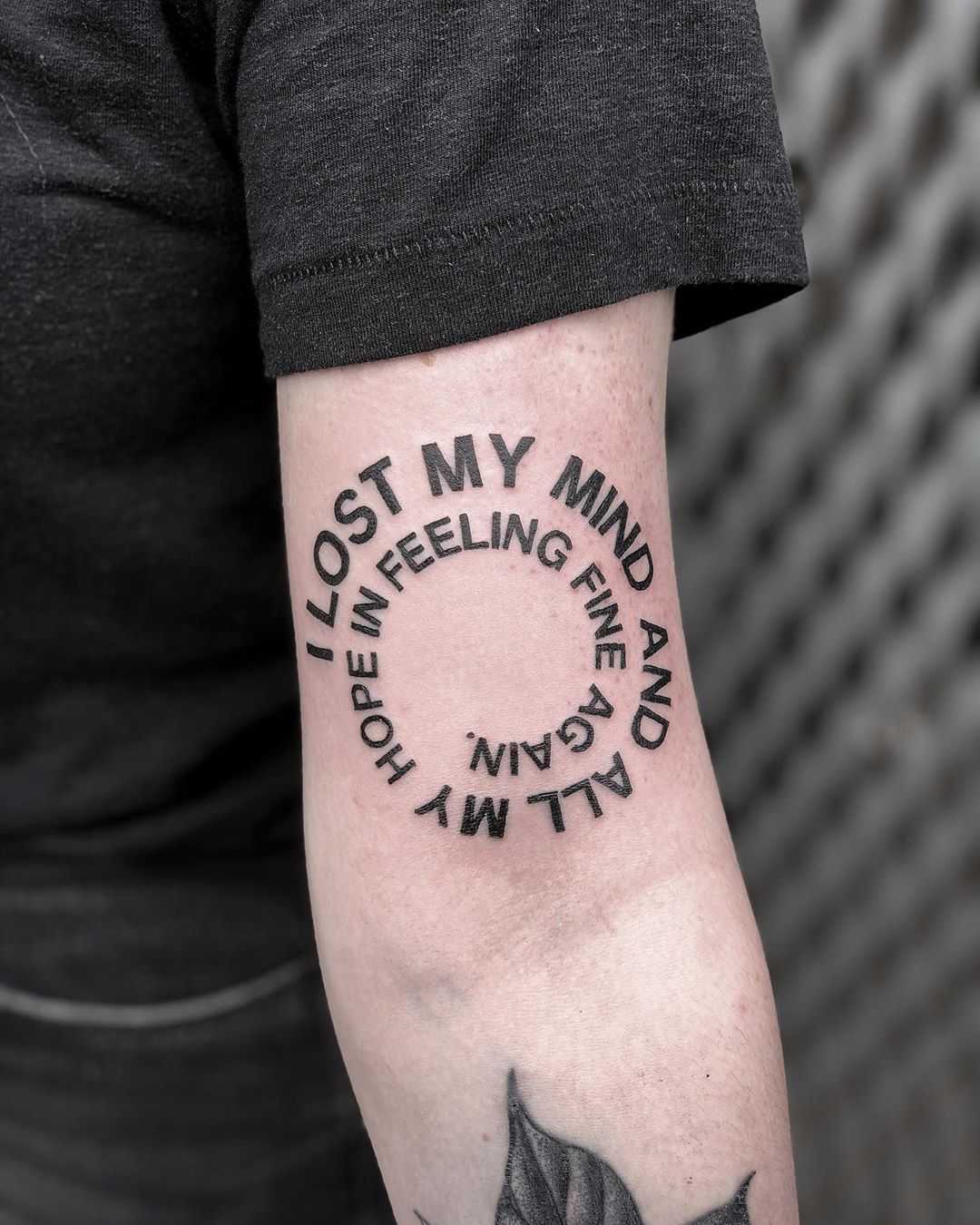 I lost my mind tattoo by Loz McLean