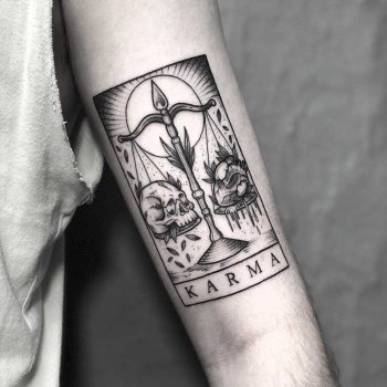 Karma tarot card by Lozzy Bones