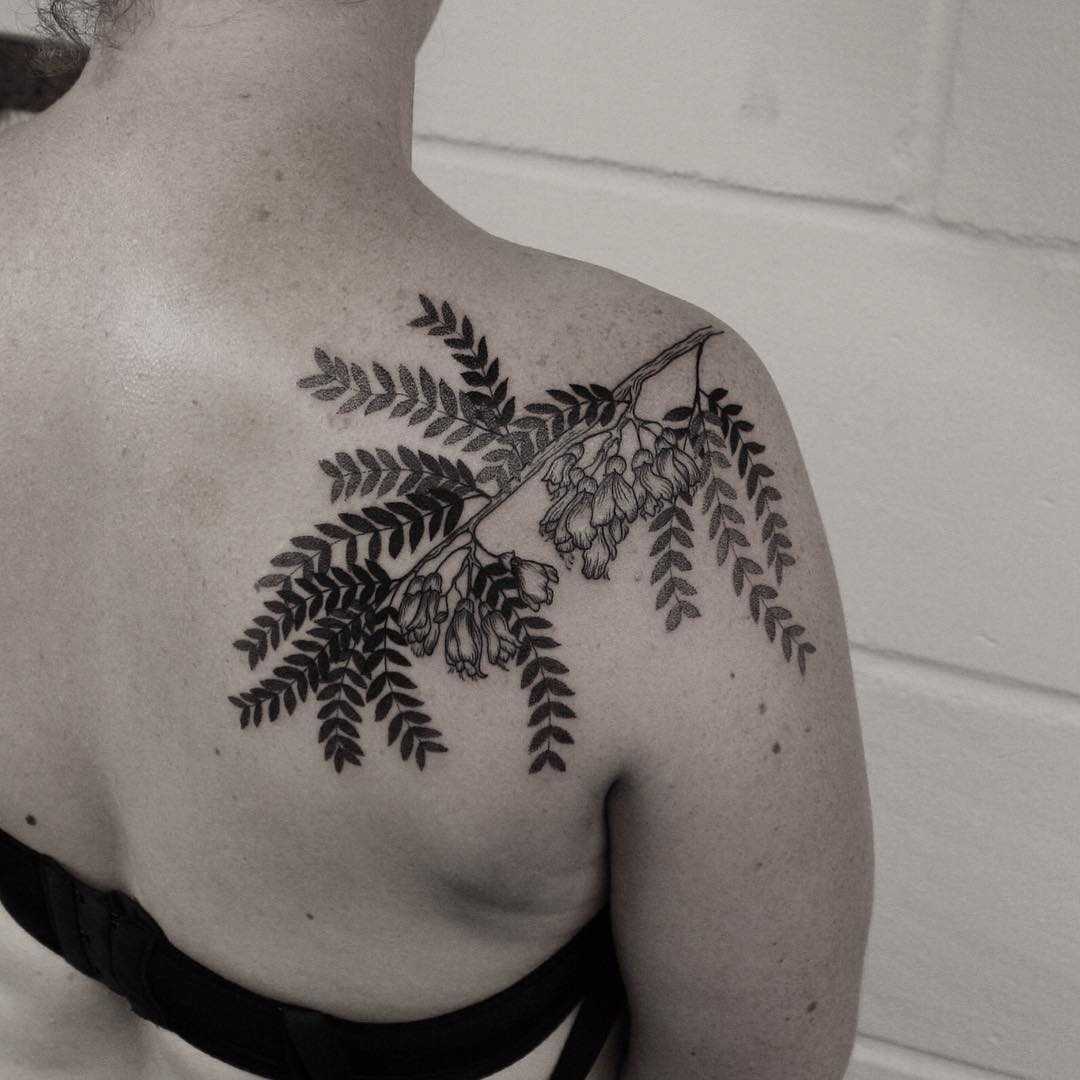 Kowhai tattoo by Oliver Whiting
