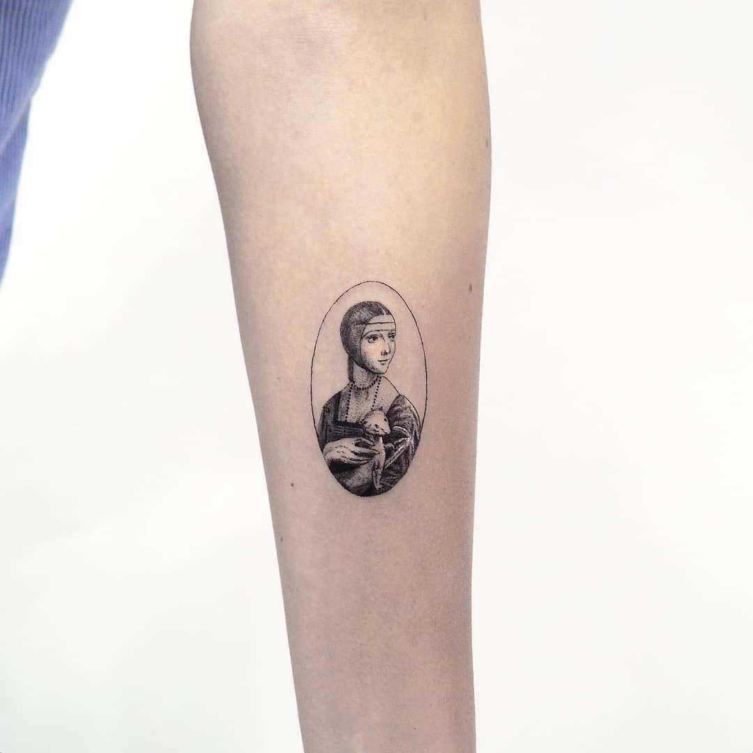 Lady With An Ermine by anton1otattoo