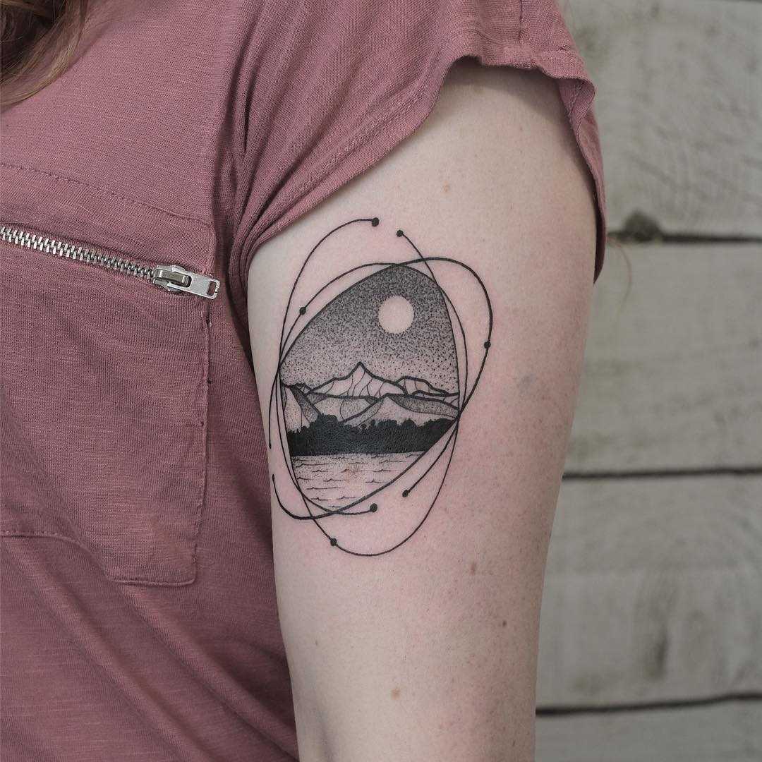 Landscape dome tattoo by Wagner Basei