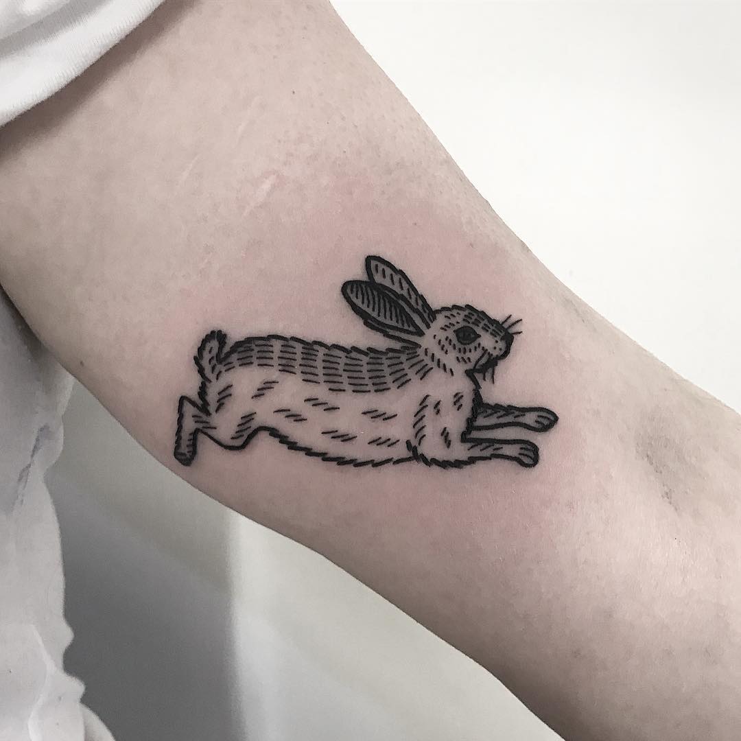 Little hopper tattoo by Deborah Pow
