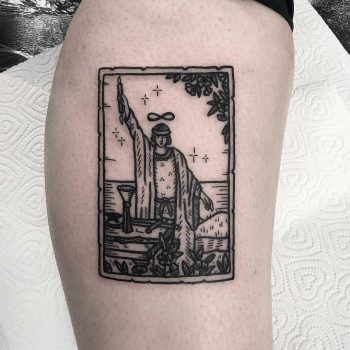 Magician tattoo by Deborah Pow