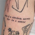 Man is a rational animal tattoo by Jessica Rubbish