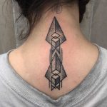 Ornamental geometry on the back by Tine DeFiore