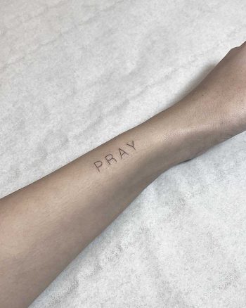 Pray tattoo by Conz Thomas