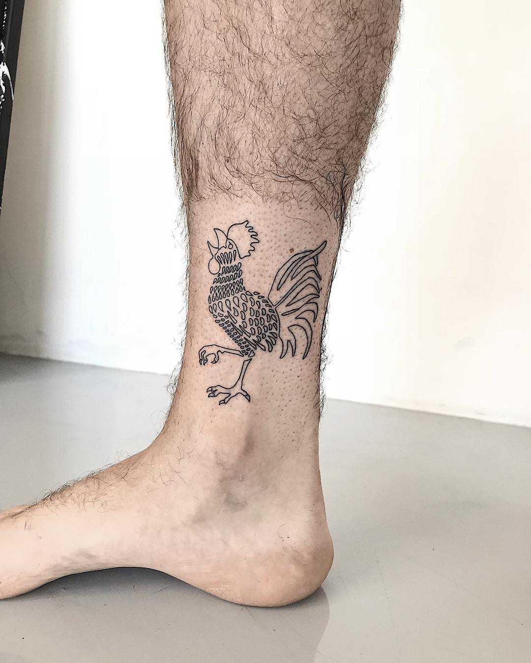Rooster tattoo by Sasha But.maybe