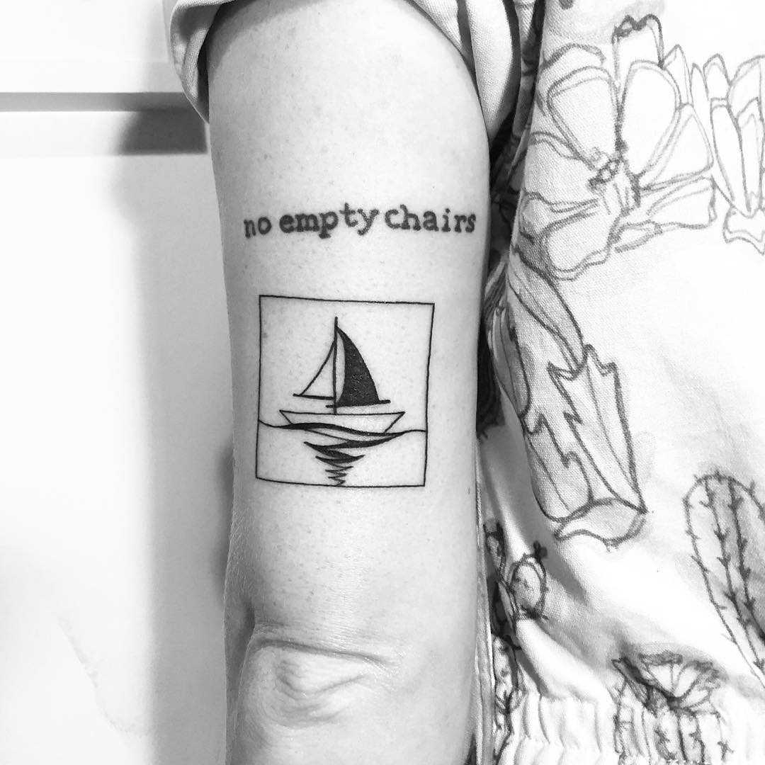 Sailing boat tattoo by Chinatown Stropky