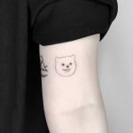 Small pup portrait tattoo by Conz Thomas
