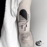 Stairway in a palm by Hand Job Tattoo