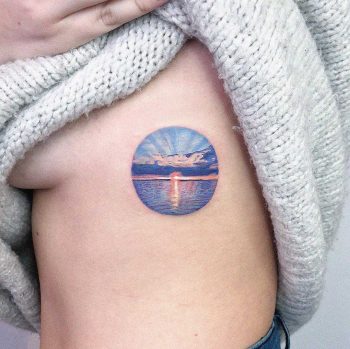 Sunset tattoo by Eden Kozo