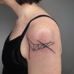 Tattoo inspired by construction cranes by Jessica Rubbish