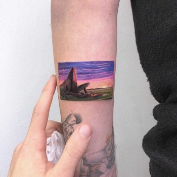 The Lion King scene tattoo by Eden Kozo