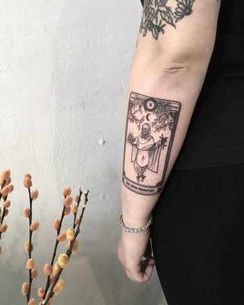 The high priestess by tattooist Spence @zz tattoo