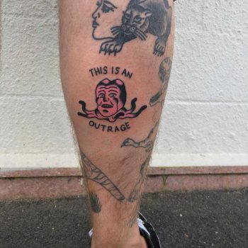 This is an outrage tattoo by yeahdope