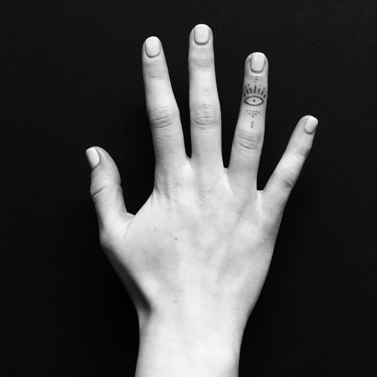 Thin line ring tattoo