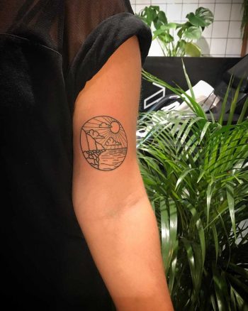 Undercliff tattoo by Kirk Budden