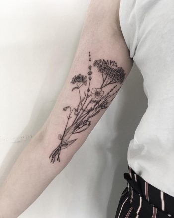 Wildflowers by tattooist Spence @zz tattoo