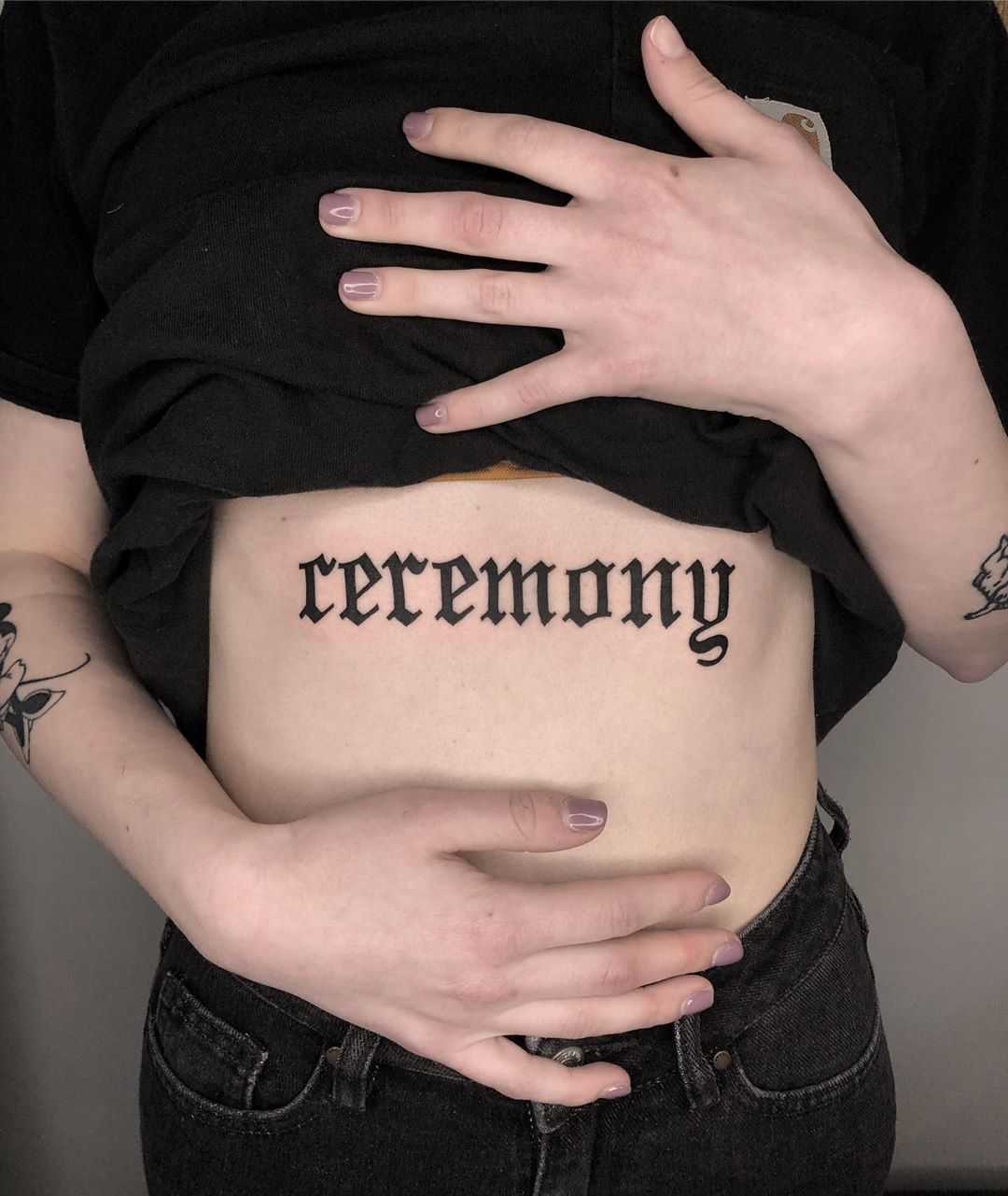 Ceremony tattoo by Tine DeFiore