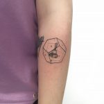 3D hexagon tattoo by Gianina Caputo