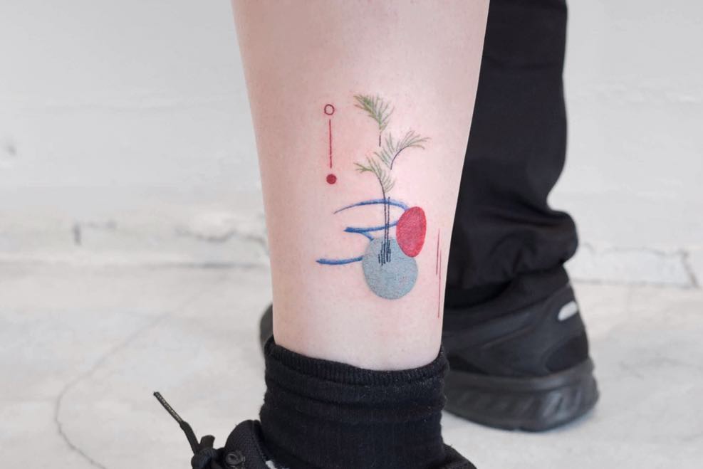 Abstract tattoo by tattooist Yeonho