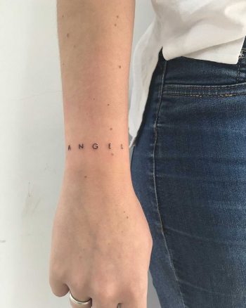 Angel tattoo by Gianina Caputo
