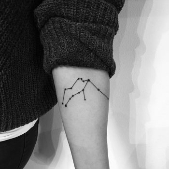 Aquarius constellation tattoo by Philipp Eid