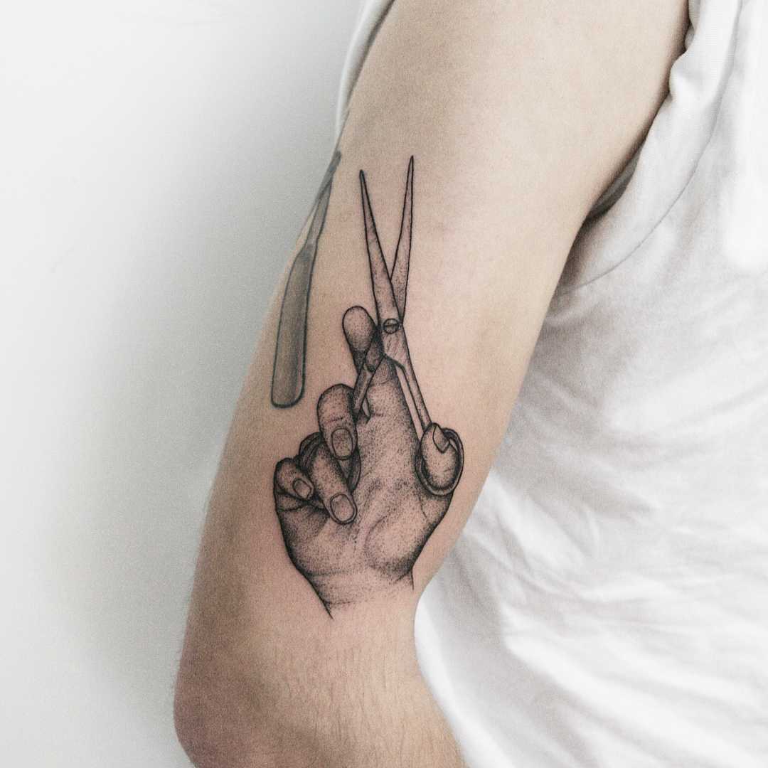 Barber’s tattoo by tattooist Spence @zz tattoo