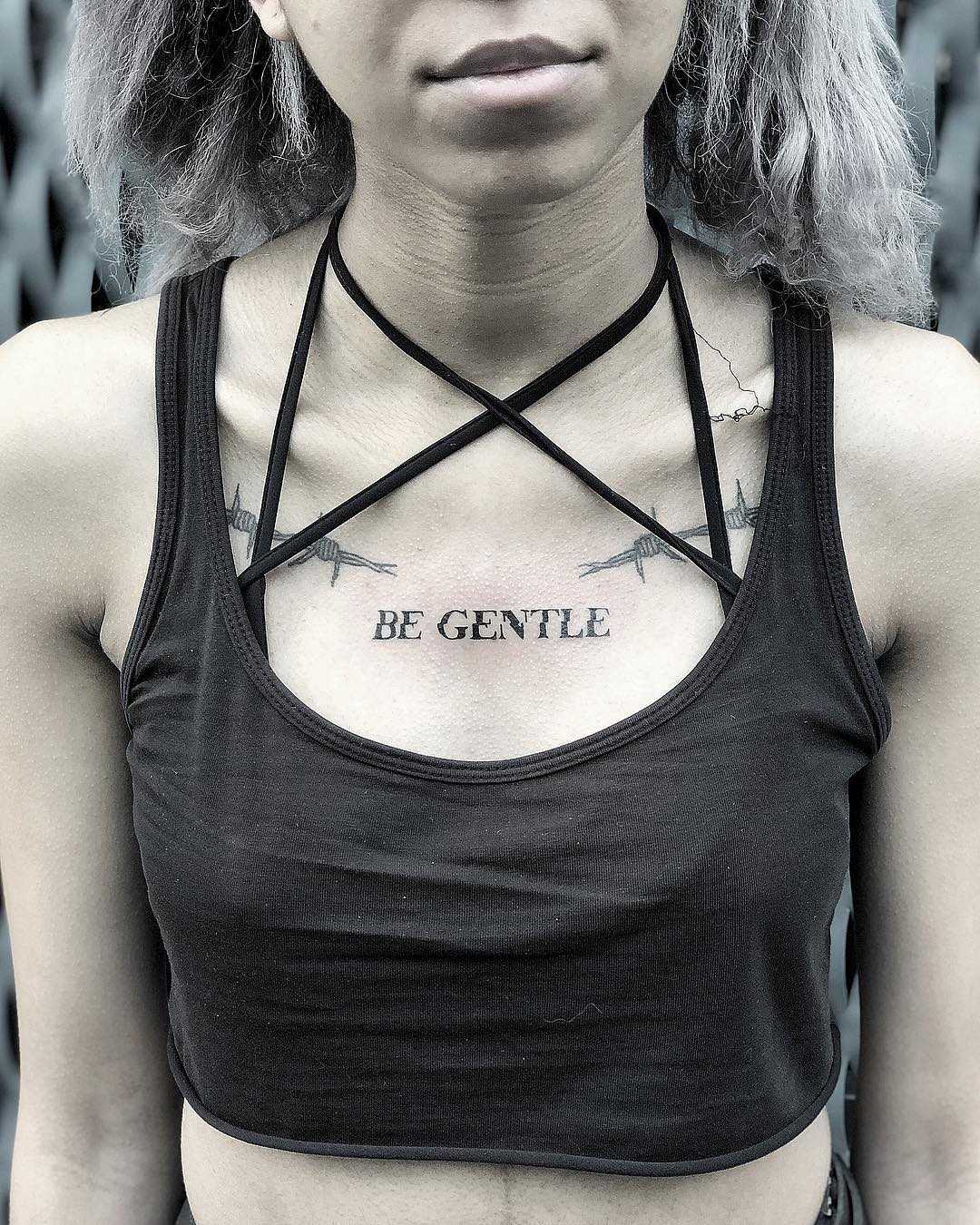 Be gentle tattoo by Loz McLean