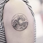 Beautiful wave tattoo by Karry Ka-Ying Poon