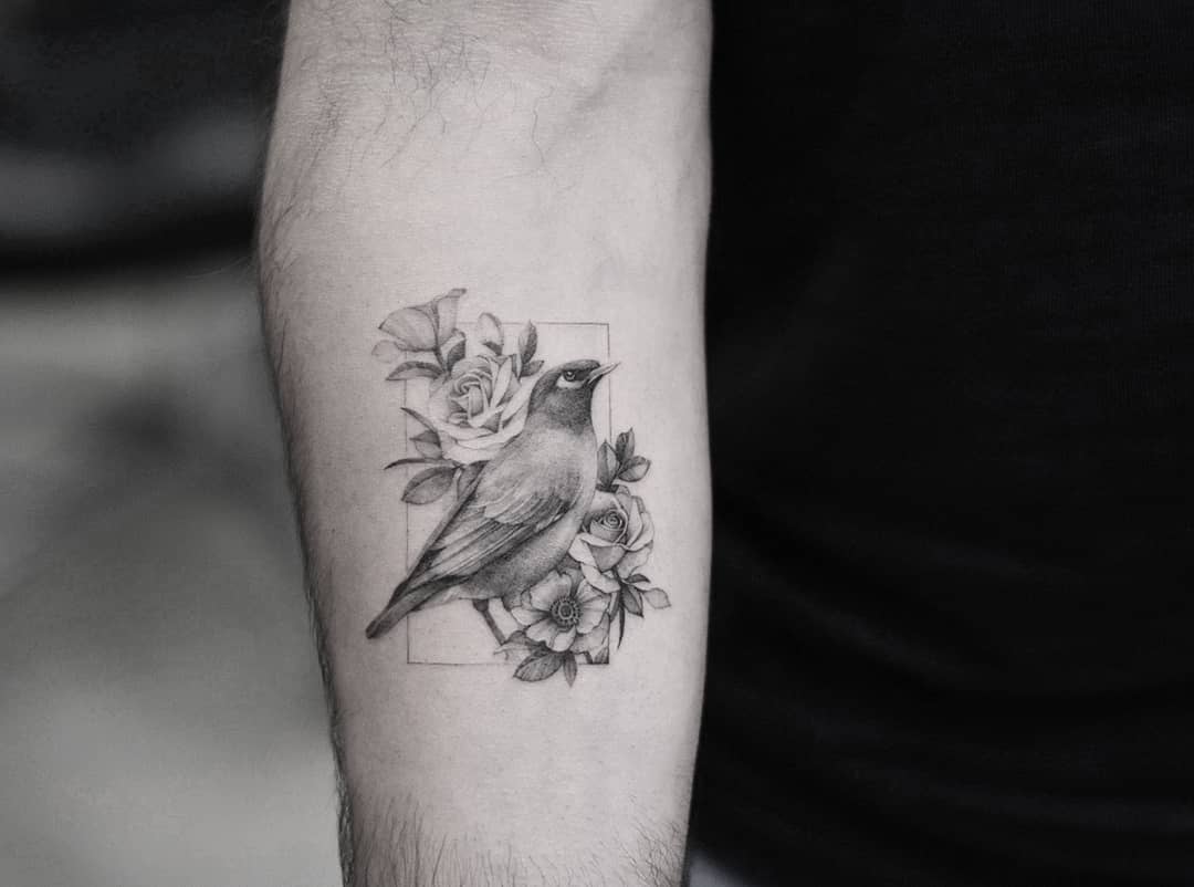 Birdie tattoo by Dragon Ink