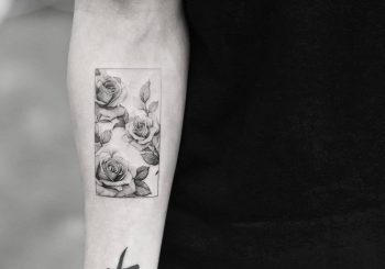 Black and grey roses by Dragon Ink