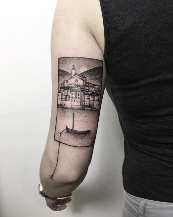 Cadaqués scenery by tattooist Spence @zz tattoo
