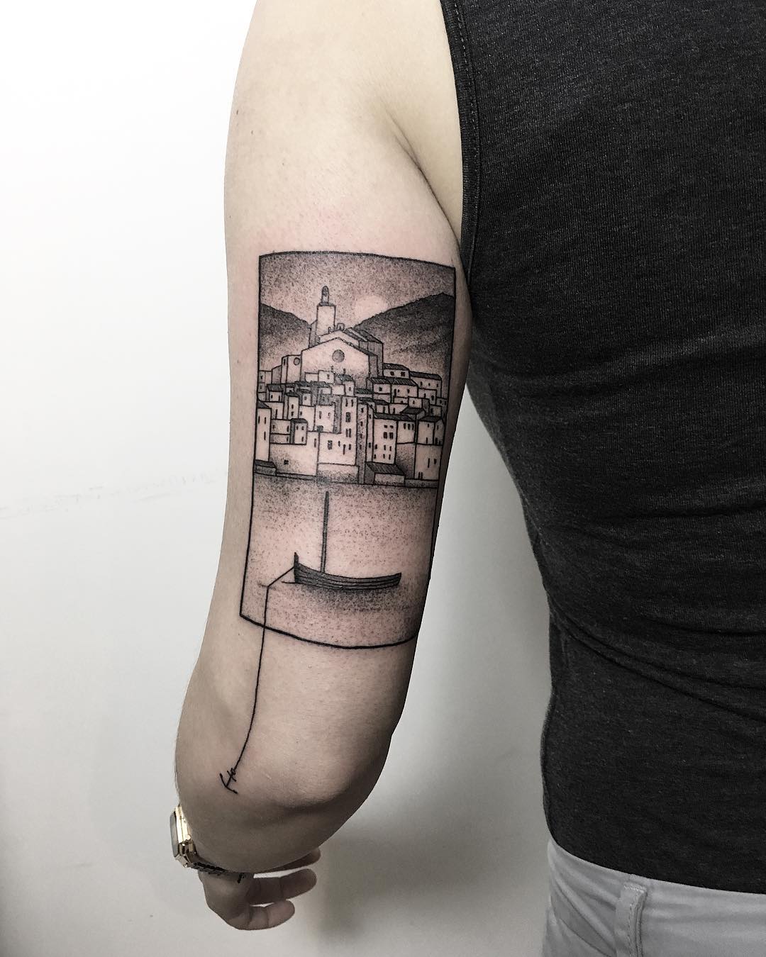 Cadaqués scenery by tattooist Spence @zz tattoo