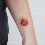Cherry tomato tattoo by tattooist picsola