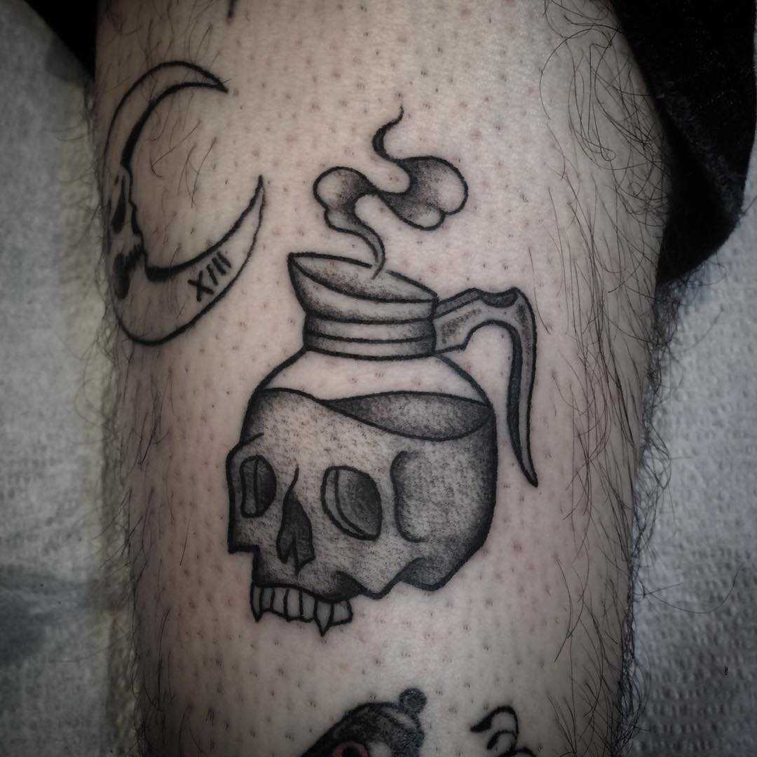 Coffee is your poison tattoo by Belladona Hurricane