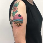 Colorful landscape on the right arm by Eugene Dusty Past