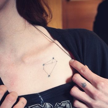 Diamond constellation tattoo by Stanislava Pinchuk