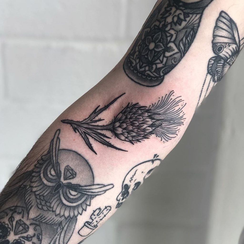 Minimalist clothespin tattoo