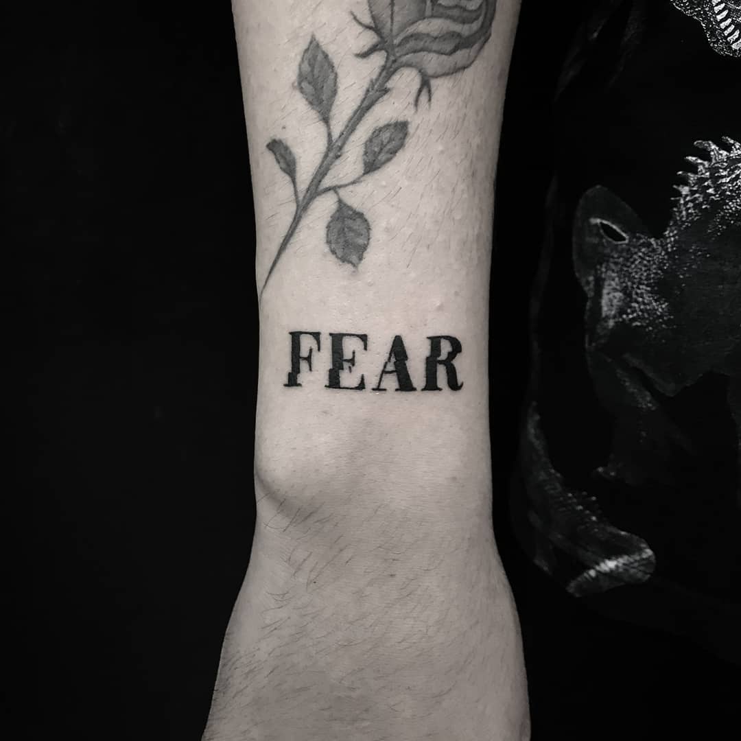 Fear tattoo by tattooist gvsxrt