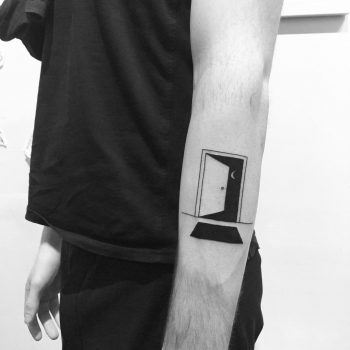 Half-opened door tattoo by Chinatown Stropky