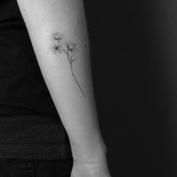 Hand-poked lime blossoms by Lara Maju