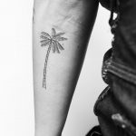 Hand-poked small palm tattoo by Kelli Kikcio